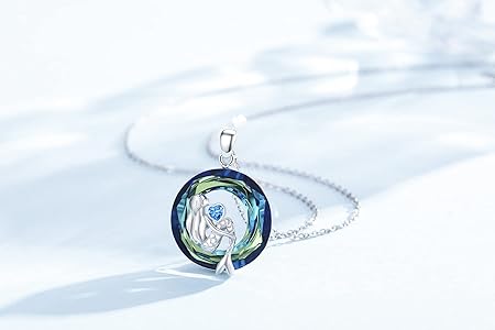 Amazon.com: AOVEAO Crystal Mermaid Necklace 925 Sterling